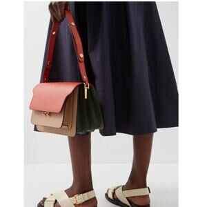 NWOT Marni Medium Trunk Bag In Saffiano Leather